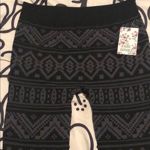 Fleece printed pink republic leggings from kohl’s